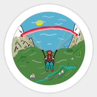 Paragliding Sticker